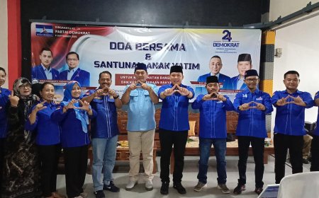 HUT Ke-24, Demokrat Lampung Timur Gelar Doa Bersama dan Santunan Anak Yatim