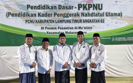 Jurnalis dan Pemuda Pancasila Lampung Timur "Nyantri", Ikuti Pendidikan Kader NU