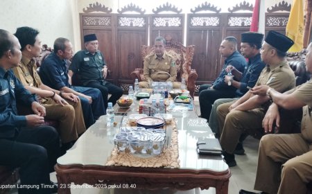 Siap Jalin Komunikasi : Sekda Rustam Effendi Terima Audiensi PWI Lampung Timur
