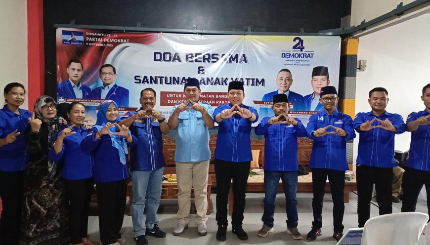 HUT Ke-24, Demokrat Lampung Timur Gelar Doa Bersama dan Santunan Anak Yatim