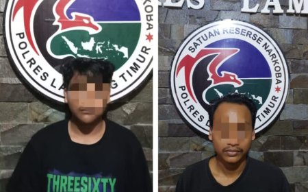 Dua Pemuda Lampung Timur Diciduk Polisi Terkait Narkoba Jenis Sabu