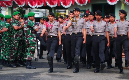 Sinergi TNI-Polri Dibangun Sejak Dini: Calon Bintara Polri SPN Kemiling Jalin Silaturahmi Hangat di Kodim 0410/KBL