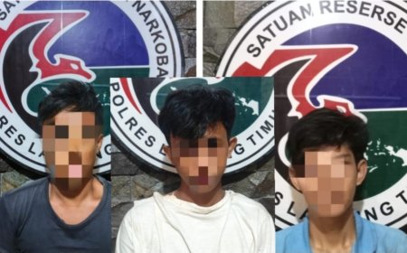 Tiga Warga Lampung Timur Diringkus Tim Opsnal Sat Resnarkoba
