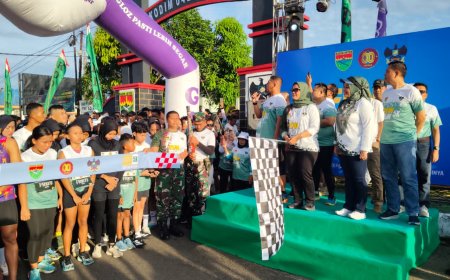 HUT ke-80 TNI di Lampung Timur Meriahkan dengan Fun Run 5K dan Semangat Kebersamaan