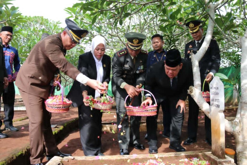 Semangat Patriotisme Berkobar, Kodim 0429/Lamtim Pimpin Ziarah Nasional Peringati HUT ke-80 TNI