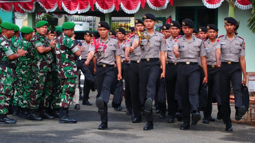 Sinergi TNI-Polri Dibangun Sejak Dini: Calon Bintara Polri SPN Kemiling Jalin Silaturahmi Hangat di Kodim 0410/KBL