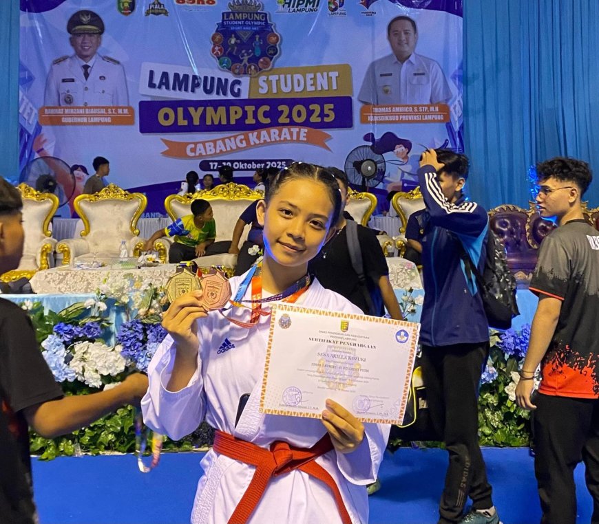 Karateka SMAN I Way Jepara Dominasi Lampung Student Olympic 2025, Raih Emas dan Siap Gebrak Nasional