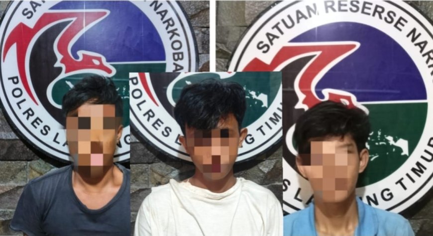 Tiga Warga Lampung Timur Diringkus Tim Opsnal Sat Resnarkoba