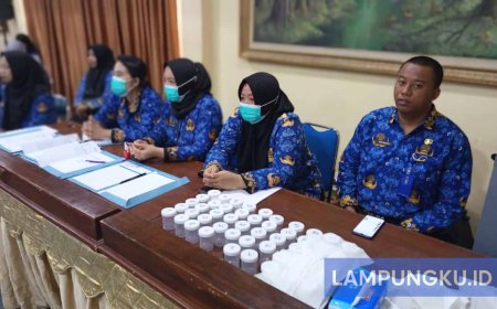 Pemkab Lampung Timur Gempur Narkoba, Tes Urine Dadakan Sasar Pejabat Tinggi