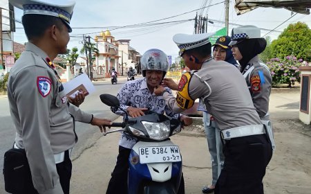 Polres Lamtim Gelar Operasi Zebra Krakatau 2025: Sasar Disiplin & Keselamatan Jalan