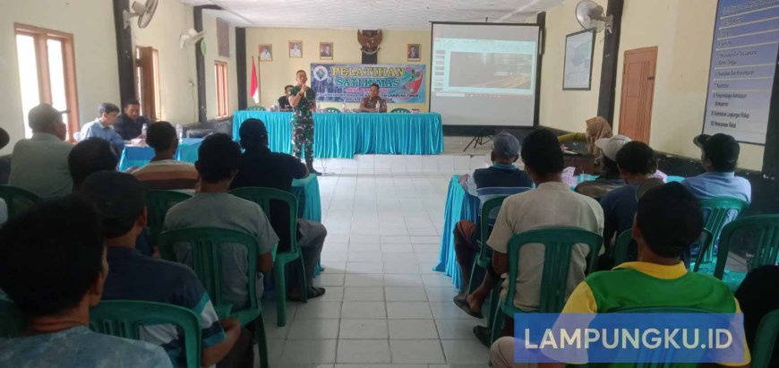 Linmas Banarjoyo Ditempa Fisik dan Wawasan Kebangsaan Demi Desa Aman dan Kondusif