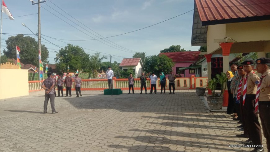 Kegiatan HUT Desa Pasar Sukadana Ke-82 Dimulai, Diawali Upacara dan Ziarah Kubur Mantan Kades