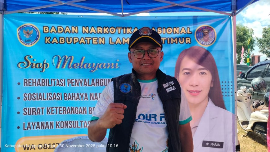 FWK XX 2025 : BNN Lampung Timur Berikan Penyuluhan Bahaya Narkoba dan Layanan Kesehatan Gratis