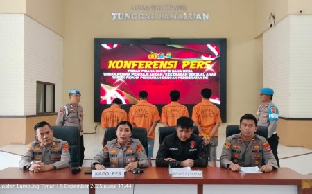 Polisi Berhasil Membongkar Tiga Kasus Besar di Lampung Timur
