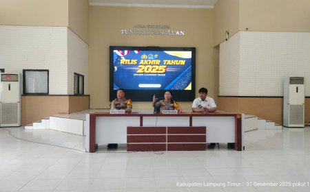 Rilis Akhir Tahun 2025 : Polres Lampung Timur Berkomitmen Tingkatkan Kinerja dan Profesionalisme Personel