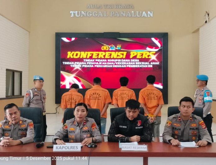 Polisi Berhasil Membongkar Tiga Kasus Besar di Lampung Timur