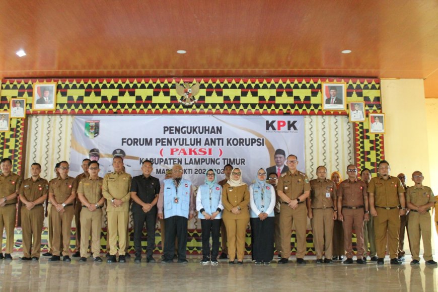 Bupati Ela Kukuhkan Forum Penyuluh Anti Korupsi Lampung Timur