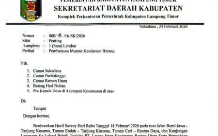 Pemkab Lampung Timur Batasi Muatan Kendaraan di Empat Kecamatan, Ini Alasannya