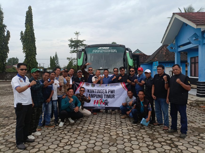 Kontingen PWI Lampung Timur Berangkat ke Banten untuk HPN 2026