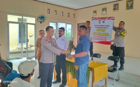 Perkuat Keamanan Lingkungan, Polsek Bumi Agung Resmikan "Sabuk Kamtibmas" dan Bagikan Kentongan