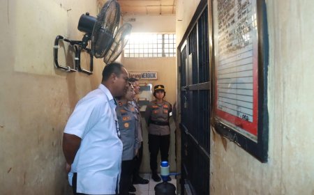 Dir Tahti Polda Lampung Cek Rutan Polres Lampung Timur, Pastikan Pengelolaan Tahanan dan Barang Bukti Sesuai SOP