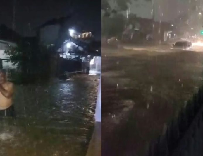 Hujan Deras Picu Banjir 30 Cm, Jalan Pangeran Antasari Macet Parah