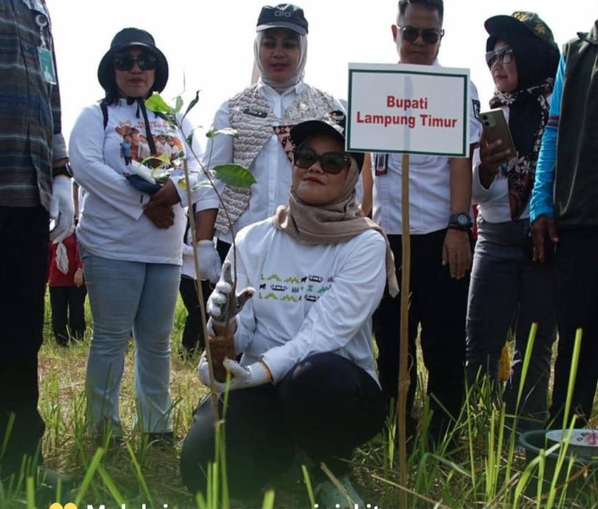 Ribuan Pohon Ditanam di Rawa Mbah Harjo, Lampung Timur Rayakan HKAN, Hari Bumi, dan Semangat Kartini