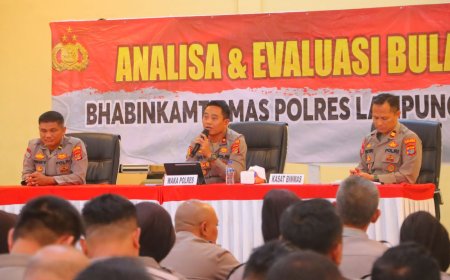 Polres Lampung Tengah Evaluasi Kinerja Bhabinkamtibmas, Pastikan Kamtibmas Tetap Kondusif