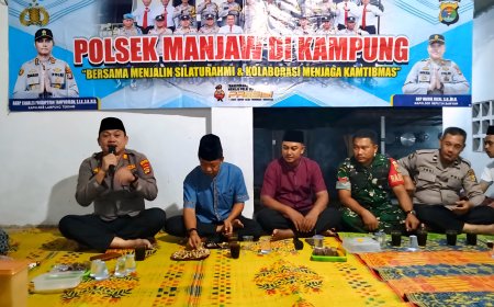 Polsek Seputih Banyak Dekatkan Diri ke Warga lewat Program Polisi Manjaw Kampung di Sumber Baru