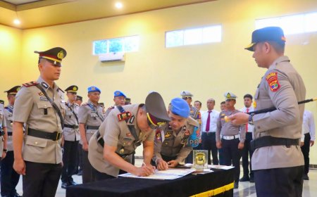 Kapolres Lamteng Tekankan Profesionalisme Saat Sertijab