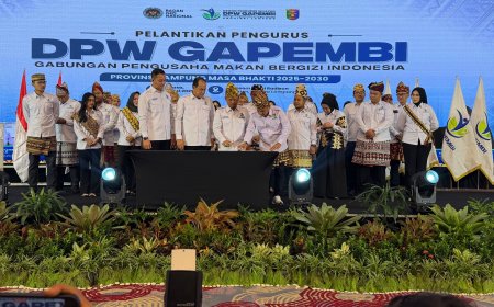 Gapembi Lampung Resmi Dilantik, Siap Perkuat Program Makan Bergizi Gratis dan Dongkrak Ekonomi Daerah