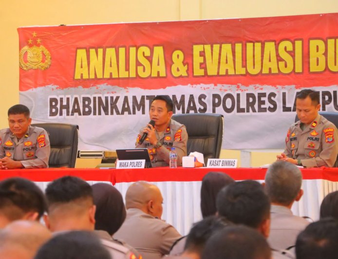 Polres Lampung Tengah Evaluasi Kinerja Bhabinkamtibmas, Pastikan Kamtibmas Tetap Kondusif