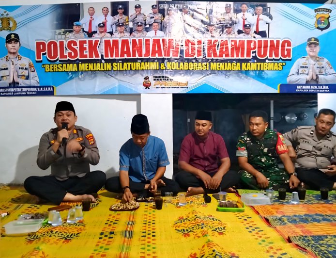 Polsek Seputih Banyak Dekatkan Diri ke Warga lewat Program Polisi Manjaw Kampung di Sumber Baru
