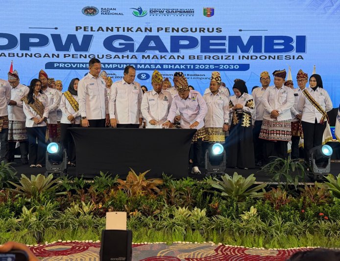 Gapembi Lampung Resmi Dilantik, Siap Perkuat Program Makan Bergizi Gratis dan Dongkrak Ekonomi Daerah