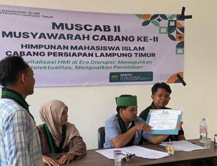 Wilu Gangga Terpilih Pimpin HMI Lampung Timur