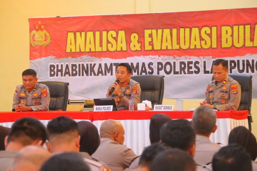 Polres Lampung Tengah Evaluasi Kinerja Bhabinkamtibmas, Pastikan Kamtibmas Tetap Kondusif