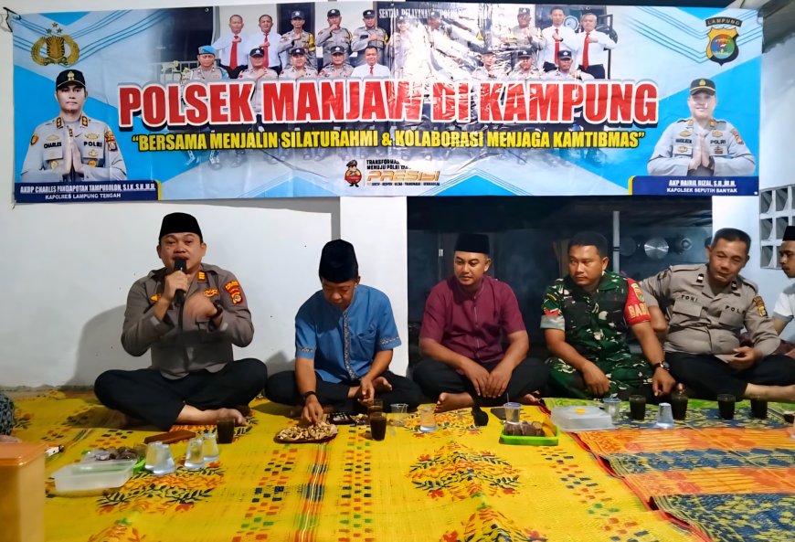 Polsek Seputih Banyak Dekatkan Diri ke Warga lewat Program Polisi Manjaw Kampung di Sumber Baru