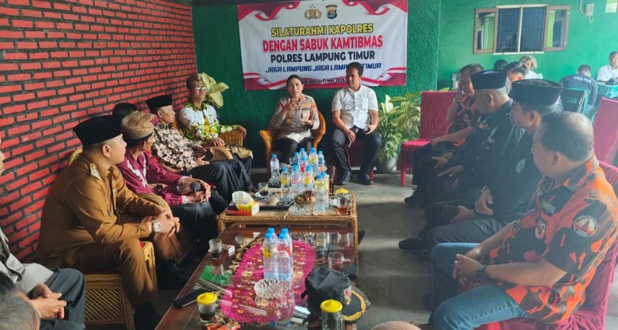Kapolres Lampung Timur Perkuat “Sabuk Kamtibmas” Lewat Silaturahmi dengan Tokoh Masyarakat