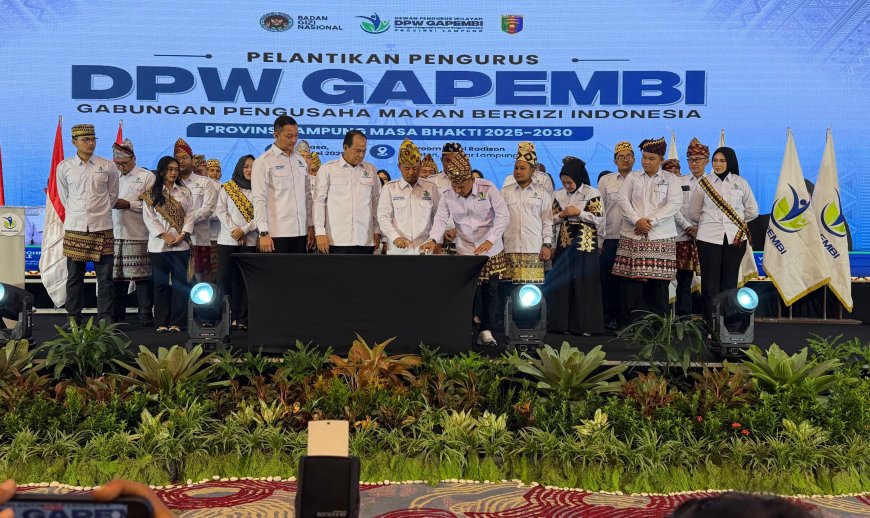 Gapembi Lampung Resmi Dilantik, Siap Perkuat Program Makan Bergizi Gratis dan Dongkrak Ekonomi Daerah