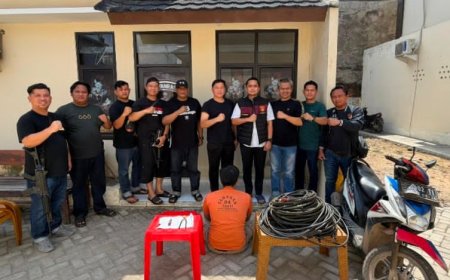 Pencuri Kabel Tower di Lampung Tengah Ditangkap Tekab 308 Presisi Polsek Terbanggi Besar