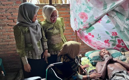 Ketua DPRD Lampung Timur Serahkan Kursi Roda untuk Mbah Mardi di Raman Utara