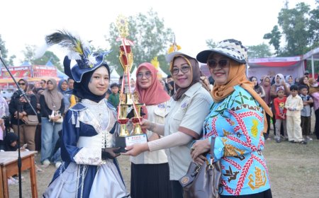 Semarak HUT ke-80 Lampung Tengah, Parade Drumband Pelajar Tampilkan Kreativitas dan Kekompakan