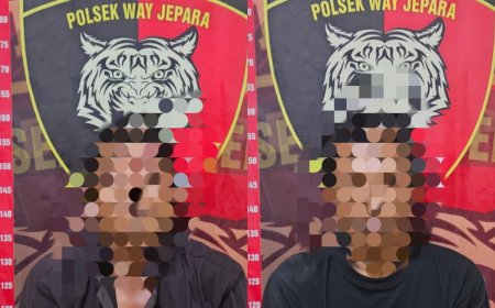 Motor Ditinggal dengan Kunci di Dasbor, Dua Pelaku Curat di Way Jepara Dibekuk Polisi