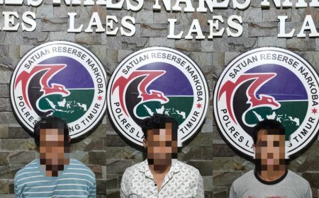 Satresnarkoba Polres Lampung Timur Tangkap Tiga Pelaku Penyalahgunaan Sabu di Marga Tiga