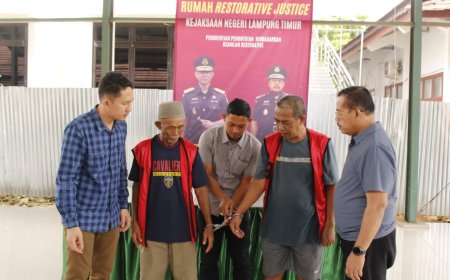Kejari Lampung Timur Hentikan Penuntutan Dua Tersangka Lewat Keadilan Restoratif