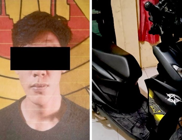 Polisi Ringkus Pemuda Lampung Tengah yang Bawa Kabur Motor Pinjaman dengan Modus Jenguk Ibu
