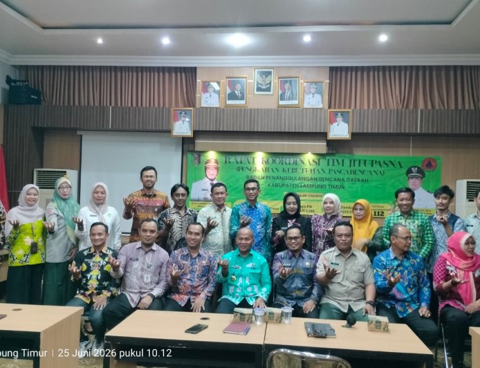 Penanggulangan Bencana : BPBD Lampung Timur Perkuat Sinergi OPD Melalui Rakor Jitupasna