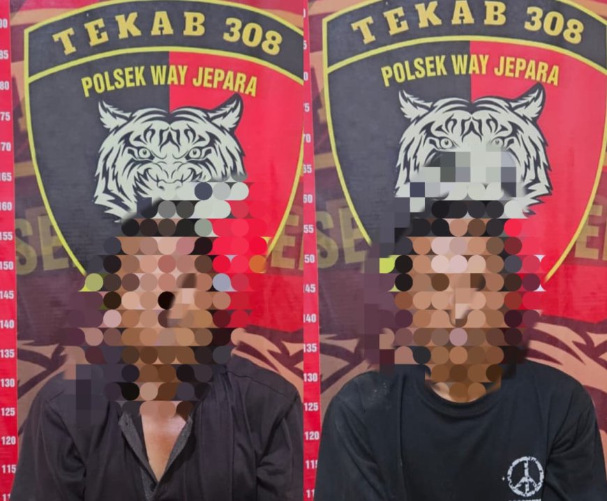 Motor Ditinggal dengan Kunci di Dasbor, Dua Pelaku Curat di Way Jepara Dibekuk Polisi