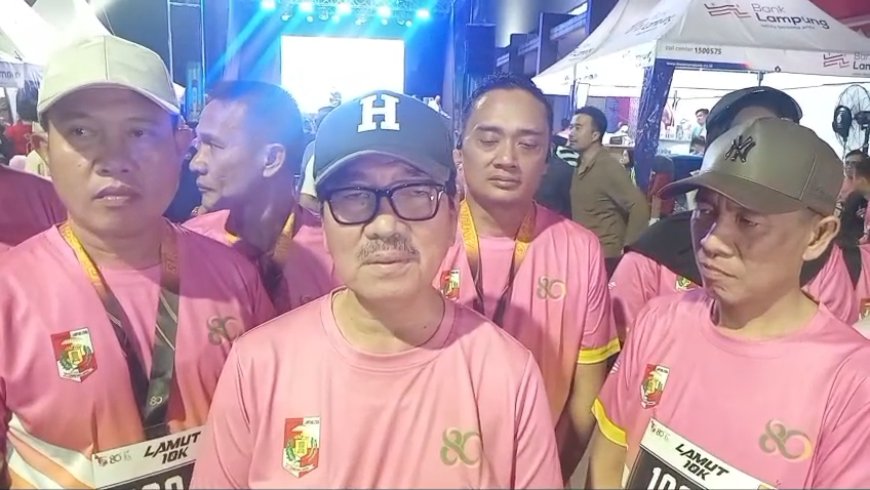 Meriah HUT 80 Lampung Utara Night Run Jadi Magnet Ribuan Peserta