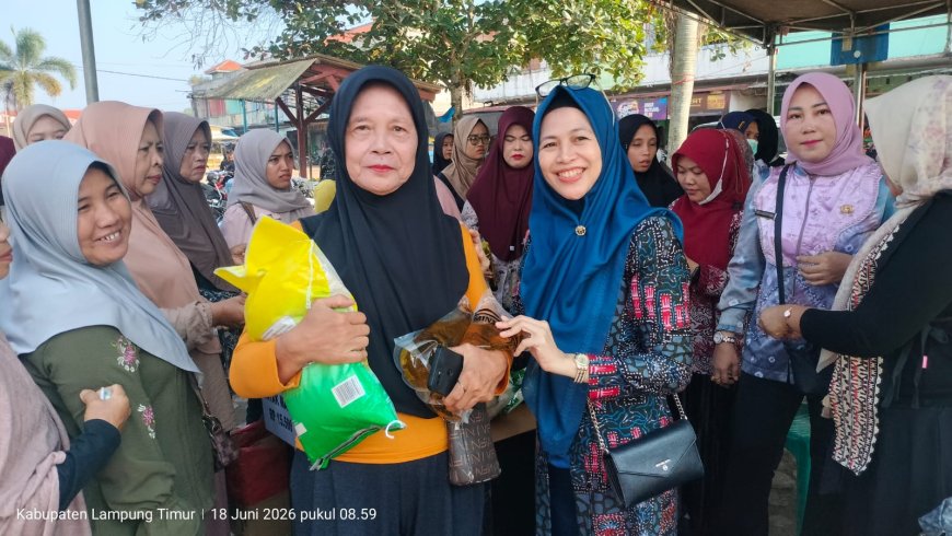 Gerakan Serentak Penetrasi Pasar di Lampung Timur, Tiga Komoditas Dijual Lebih Murah
